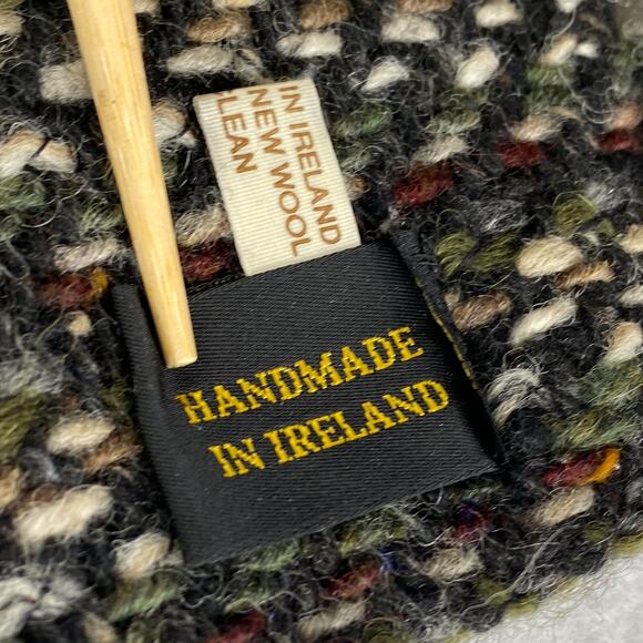 HELENA RUUTH Scarf Womens Wool Blanket Striped Handmade Ireland Vtg 11 x 64 - Picture 7 of 10